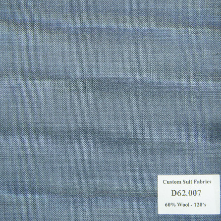 [ Hết hàng ] D62.007 Kevinlli V4 - Vải Suit 60% Wool - Xanh Dương Trơn